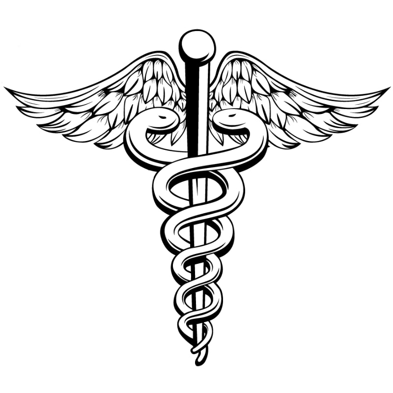 MedTech- Caduceus Sticker 3"- -