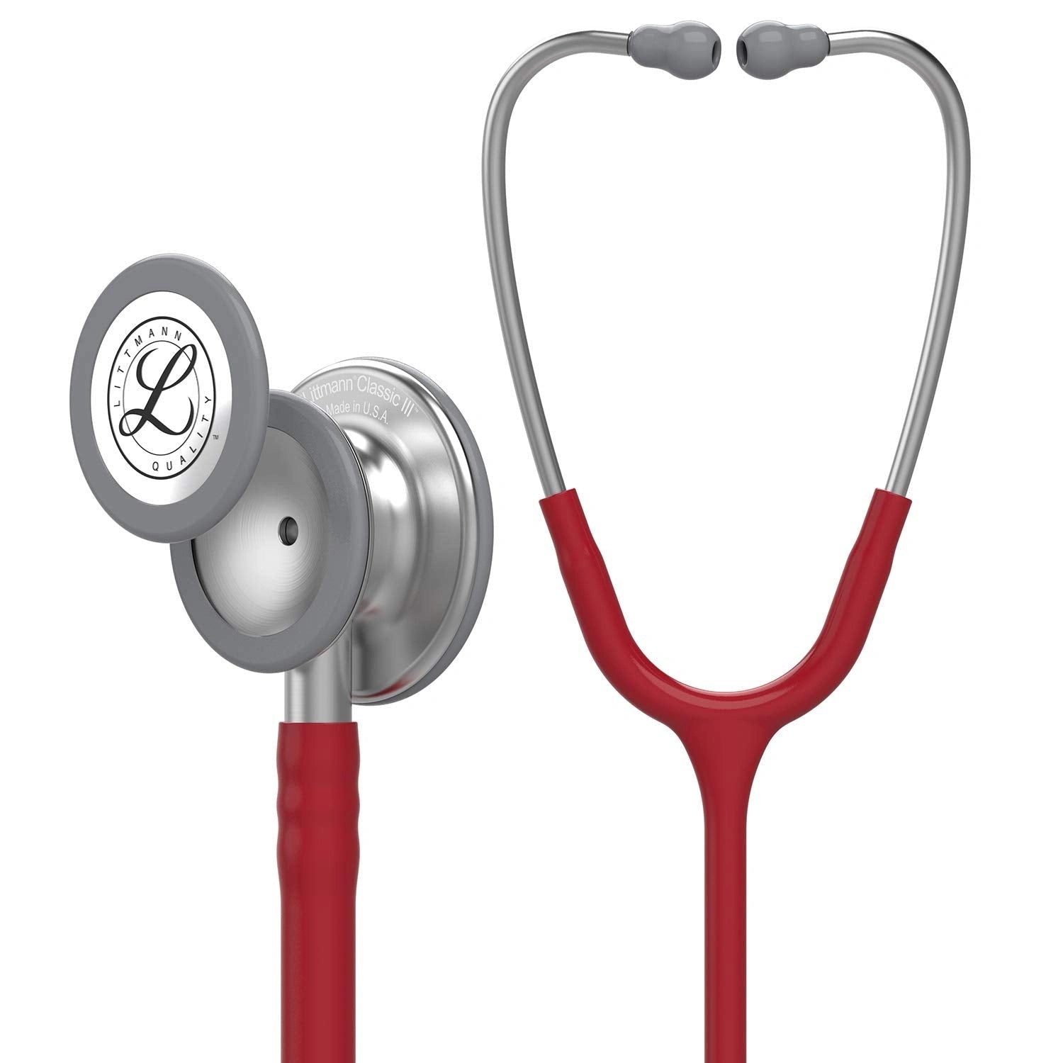 Littmann- Classic III™ Stethoscope- Burgundy Tube; Stainless Steel Chestpiece-