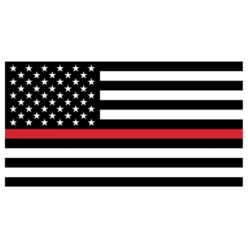 MedTech- Red Line American Flag Sticker 3"- -