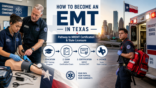 Texas EMT student training for NREMT certification and state licensure