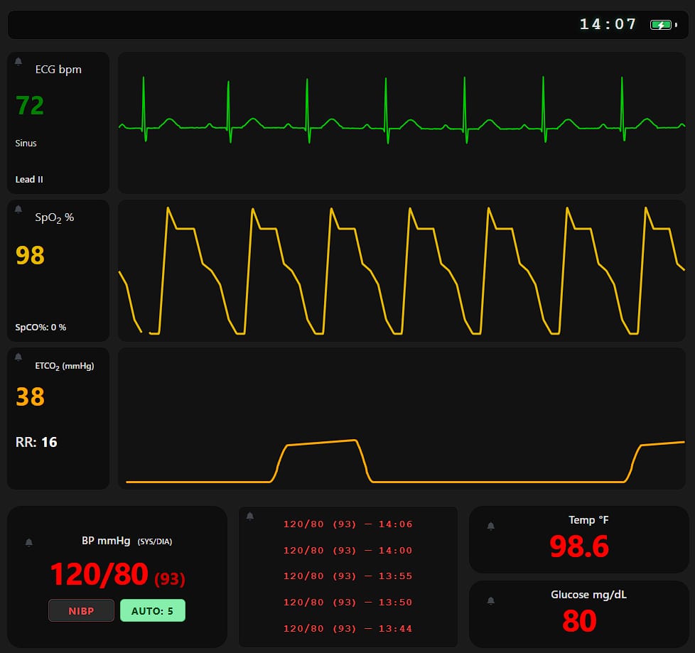 Vital Signs Simulator: Free Remote-Controlled EMS Training Tool