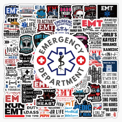 MedTech- 100 Pcs EMT Stickers- - 