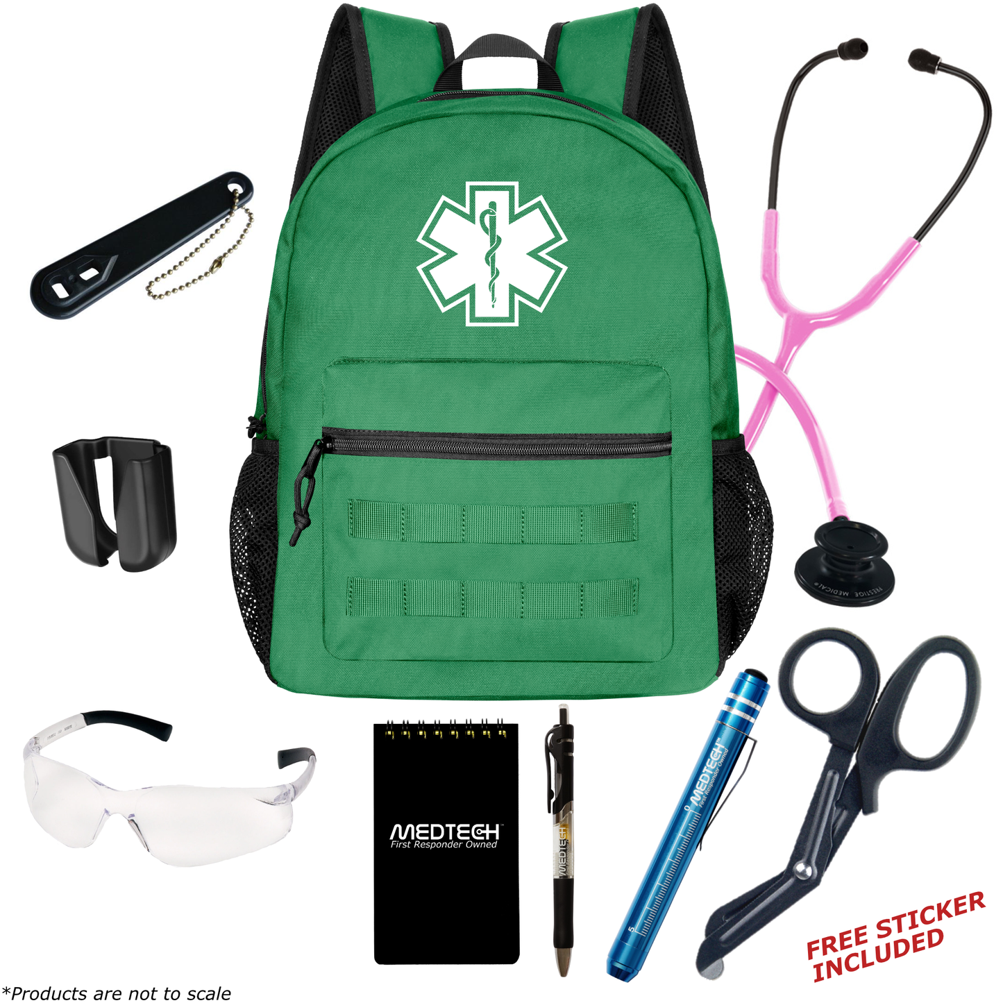 MedTech- Basic Clinical Kit- Green- Stealth / Hot Pink