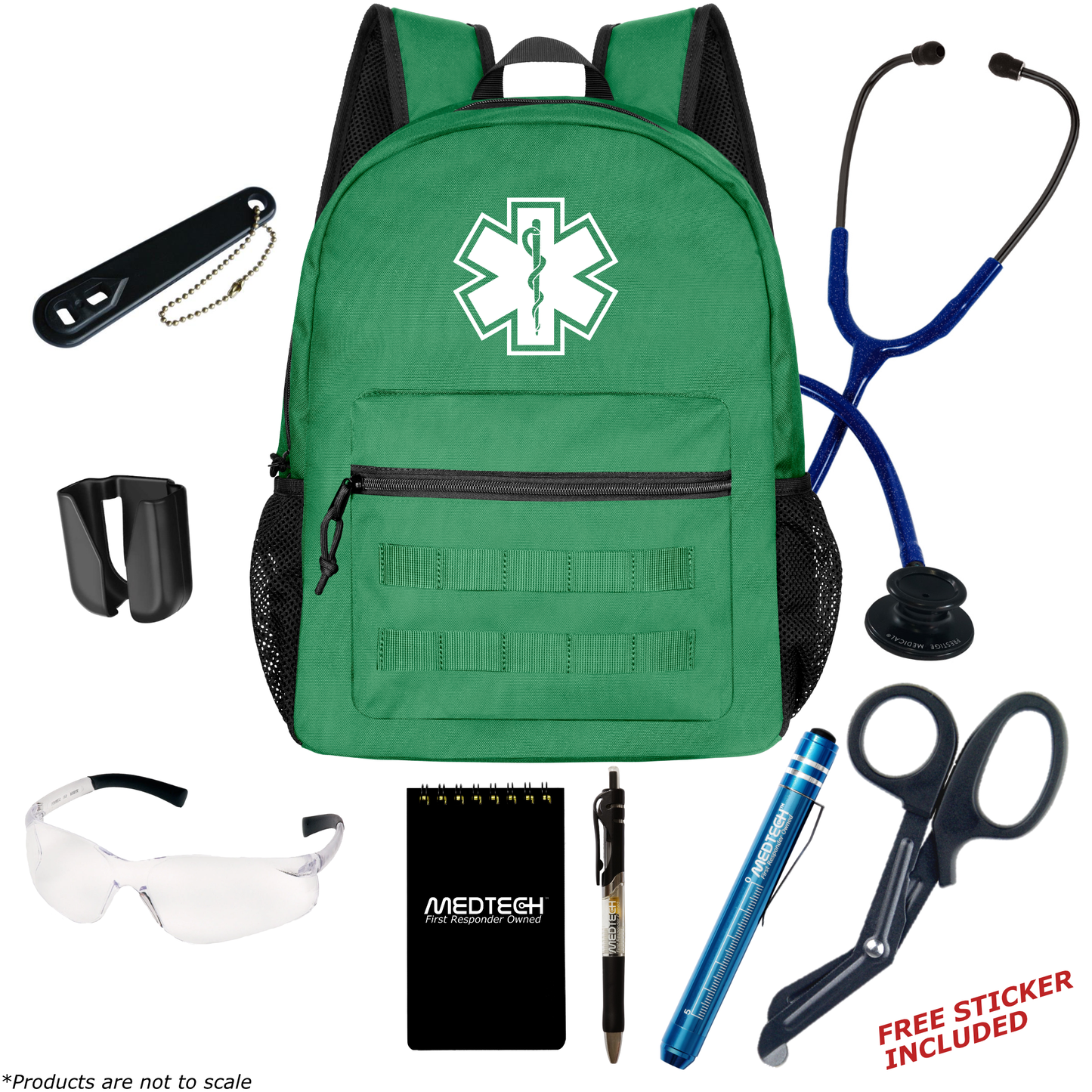 MedTech- Basic Clinical Kit- Green- Stealth / Navy Sparkles