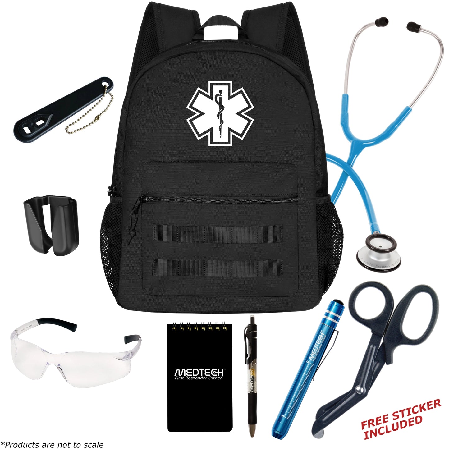 MedTech- Basic Clinical Kit- Black- Neon Blue