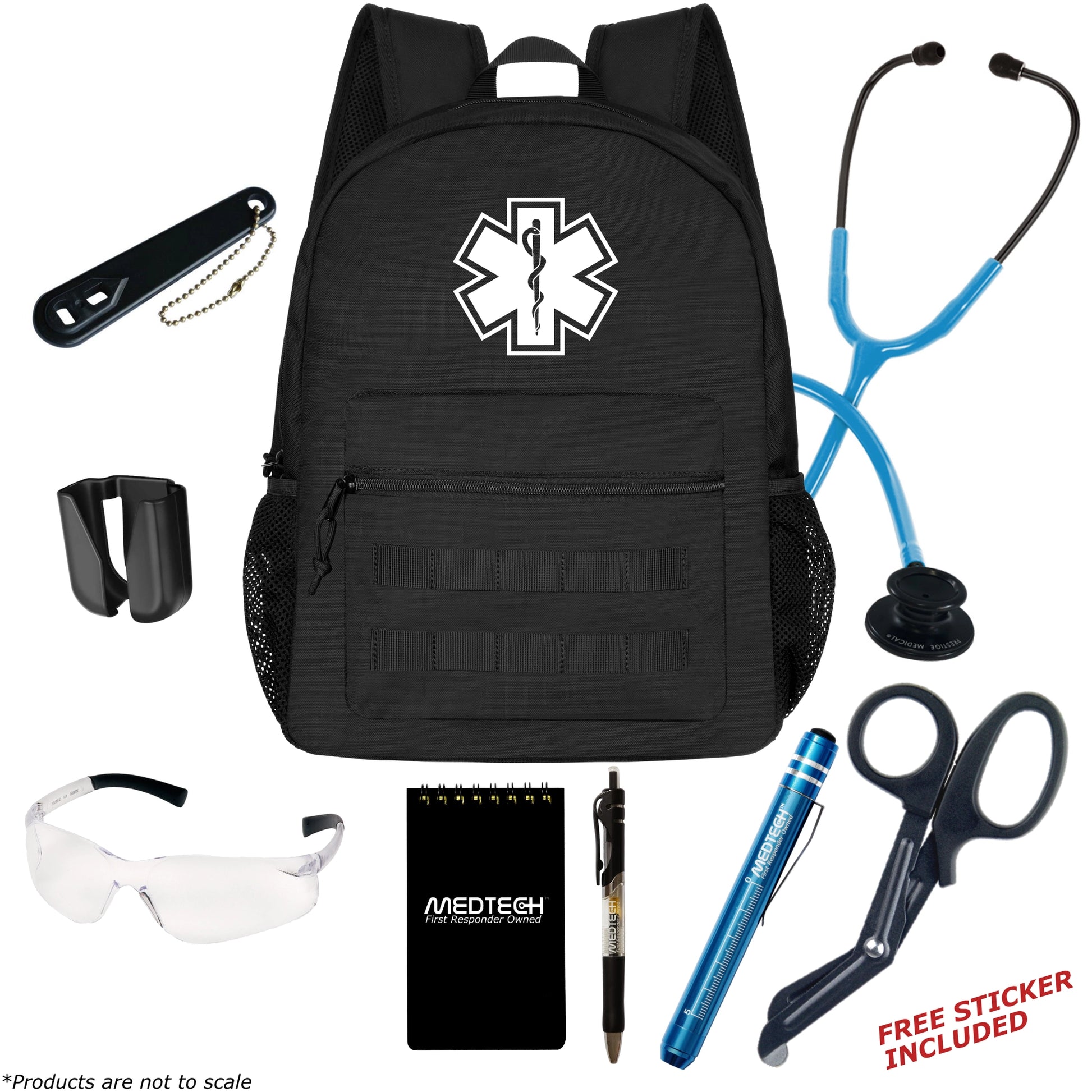 MedTech- Basic Clinical Kit- Black- Stealth / Neon Blue