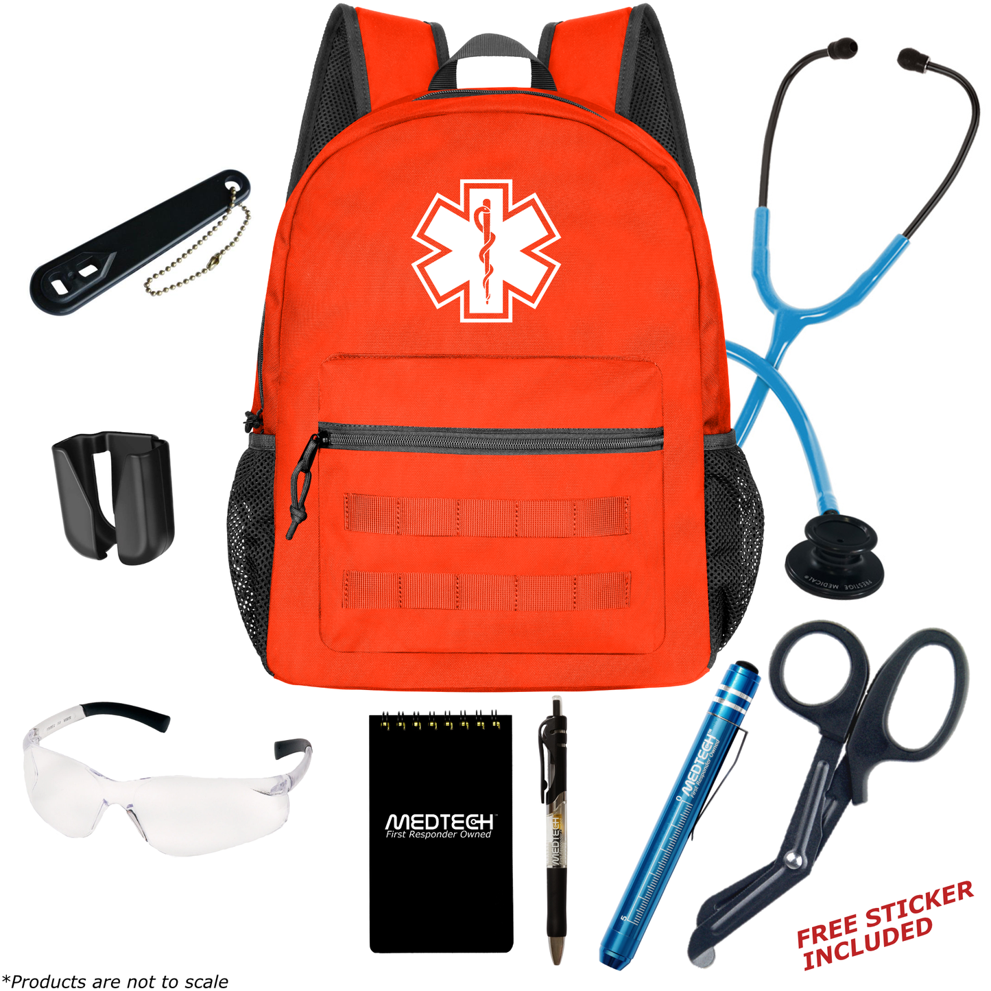 MedTech- Basic Clinical Kit- Orange- Stealth / Neon Blue