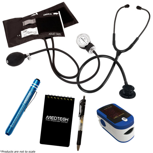 MedTech- Basic Vitals Kit- Stealth Black- Blue