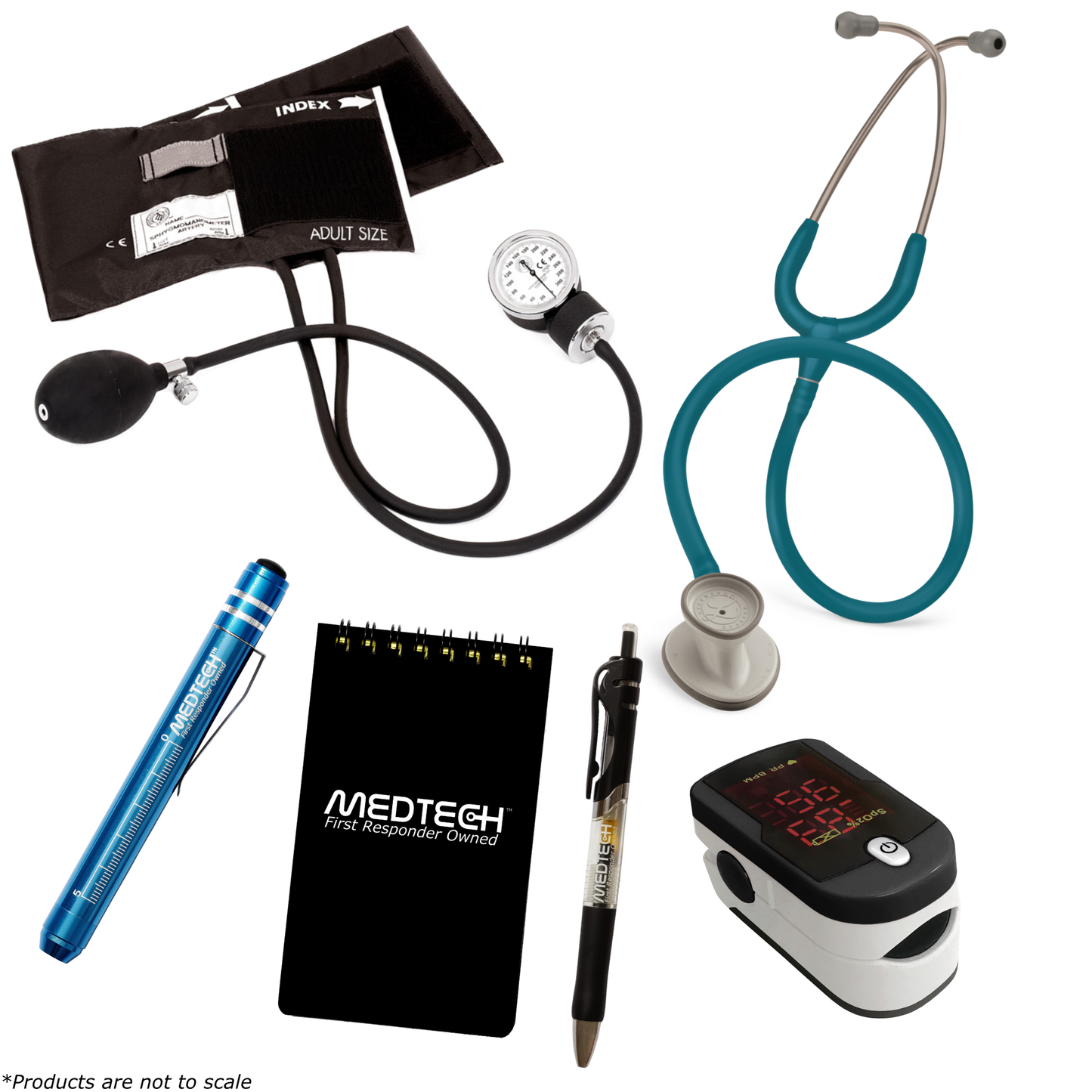 MedTech- Intermediate Vitals Kit- Black- Caribbean Blue