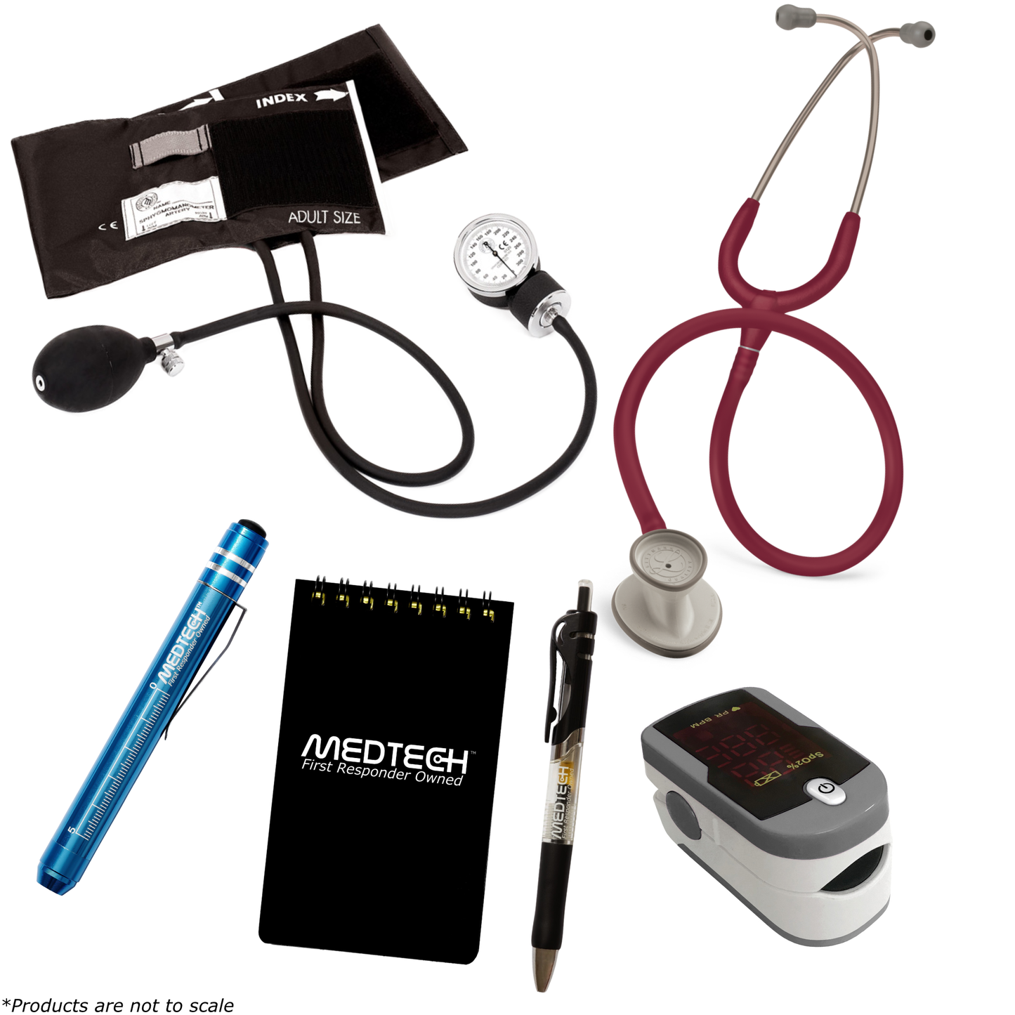 MedTech- Intermediate Vitals Kit- Grey- Burgundy