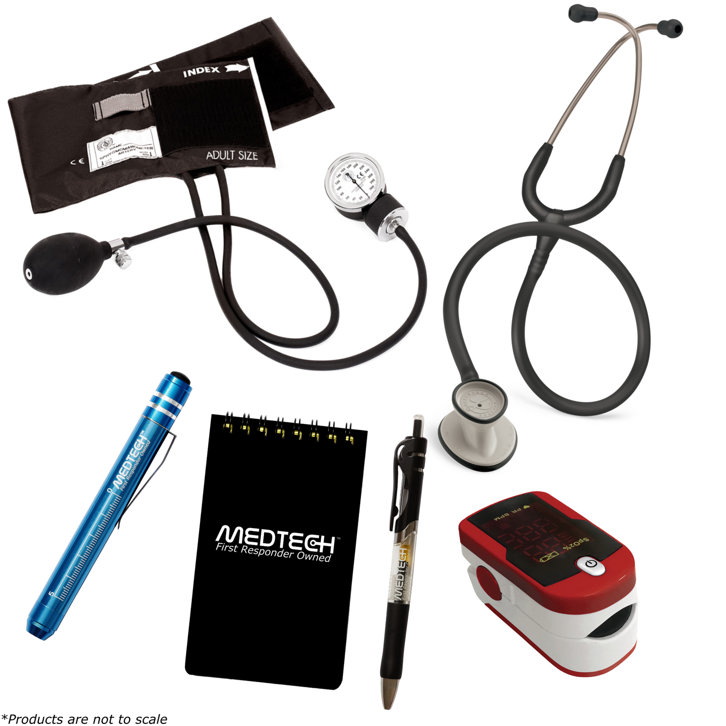 MedTech- Intermediate Vitals Kit- Red- Black