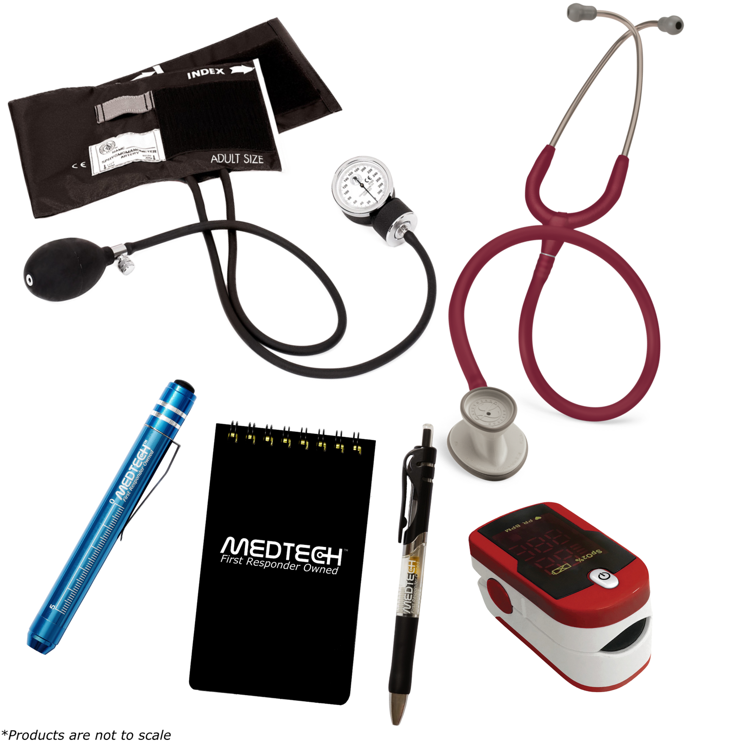 MedTech- Intermediate Vitals Kit- Red- Burgundy