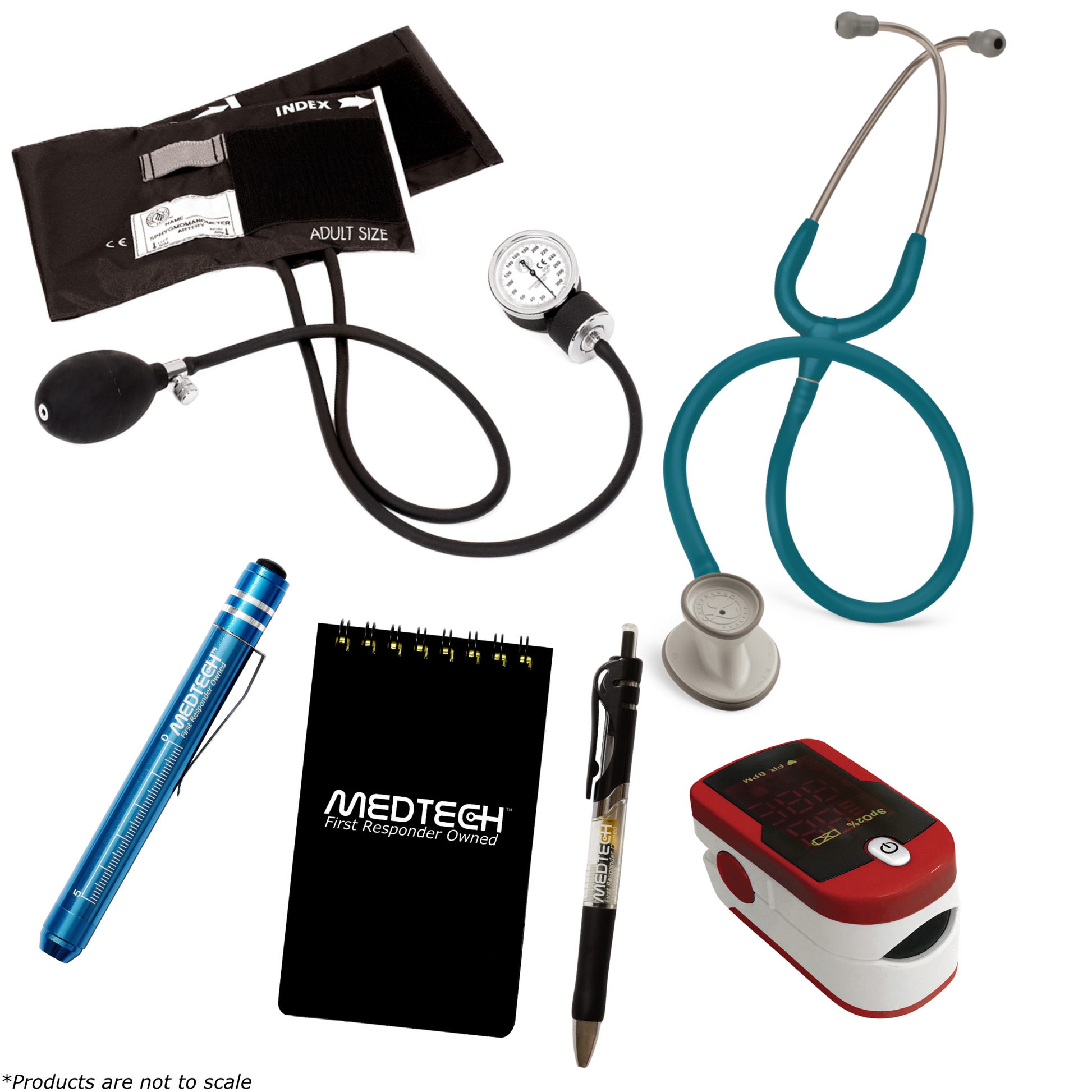 MedTech- Intermediate Vitals Kit- Red- Caribbean Blue