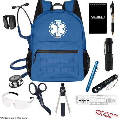 MedTech- Paramedic Basic Clinical Kit- Blue- Navy Tube; Mirror Chestpiece