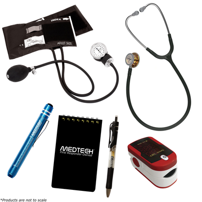 MedTech- Premium Vitals Kit- Red- *Limited Edition* Black Tube; Copper Chestpiece