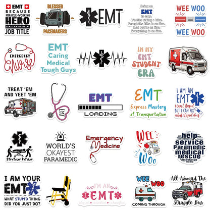 MedTech- 50 Pcs EMT Stickers- - 