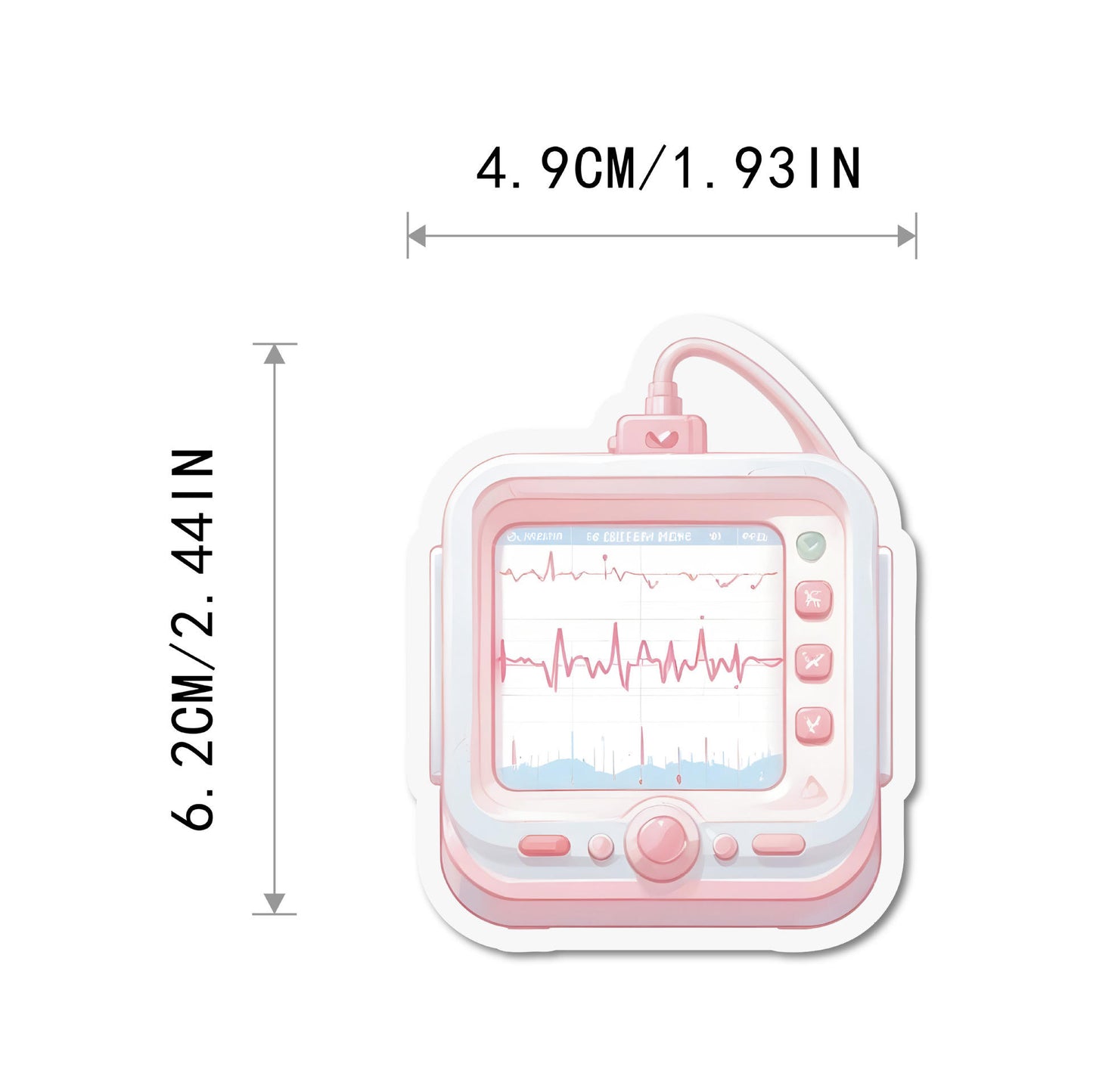 MedTech- 50 Pcs Pink Medical Stickers- - 