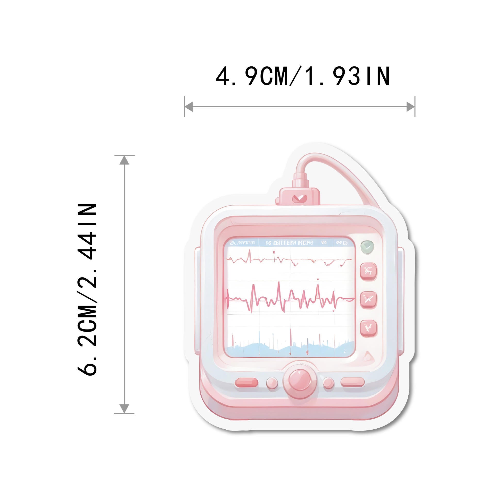 MedTech- 50 Pcs Pink Medical Stickers- - 