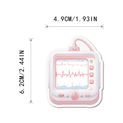 MedTech- 50 Pcs Pink Medical Stickers- - 