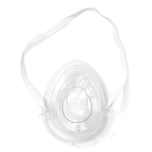Cpr masks with one-way valve and inflation port, side view