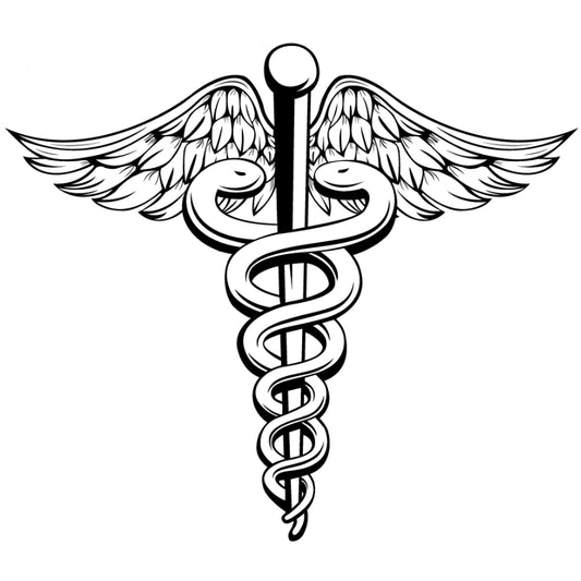 MedTech- Caduceus Sticker 3"- - 