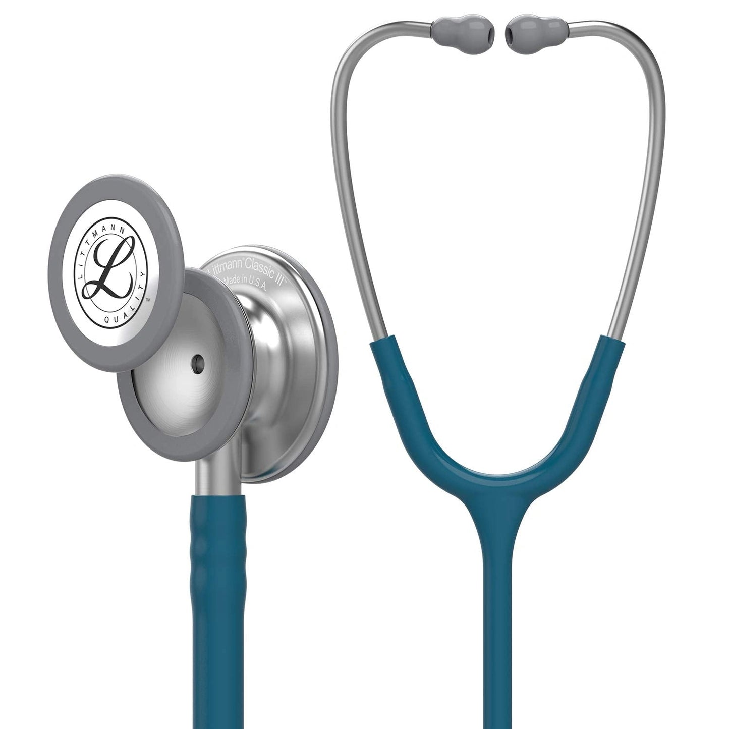 Littmann- Classic III™ Stethoscope- Caribbean Blue Tube; Stainless Steel Chestpiece- 