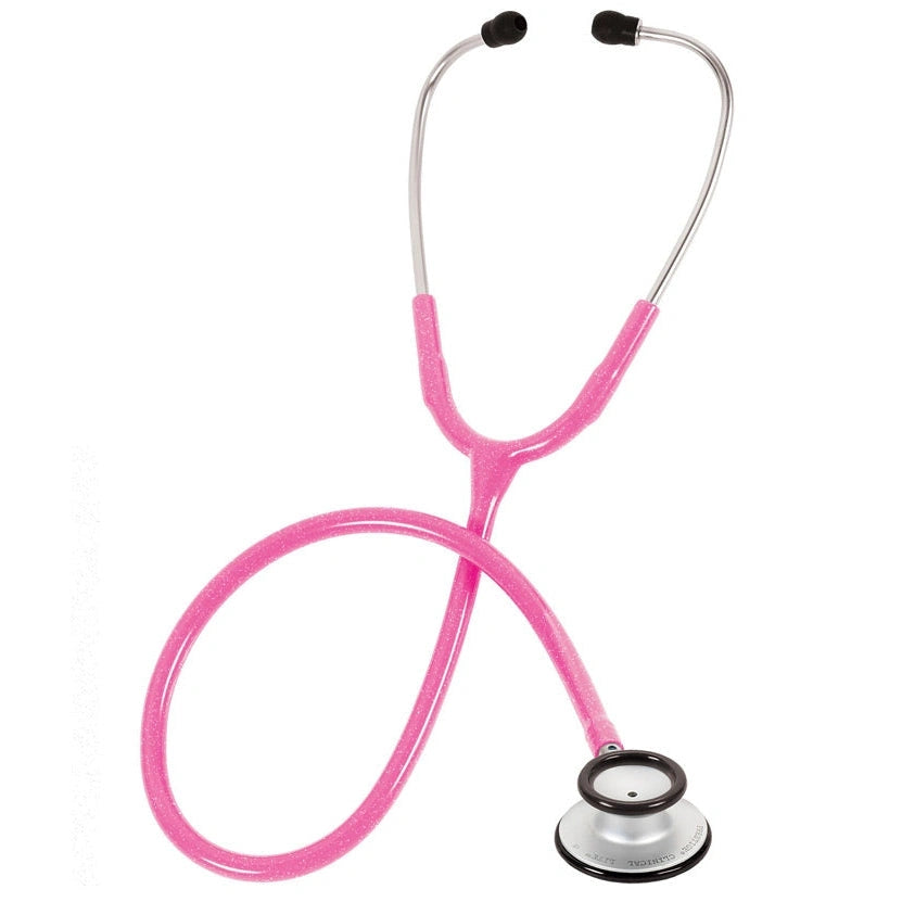 Prestige Medical- Clinical Lite Stethoscope- Hot Pink Sparkles- 