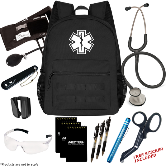 MedTech- EMT Premium Clinical Kit- Black- Black