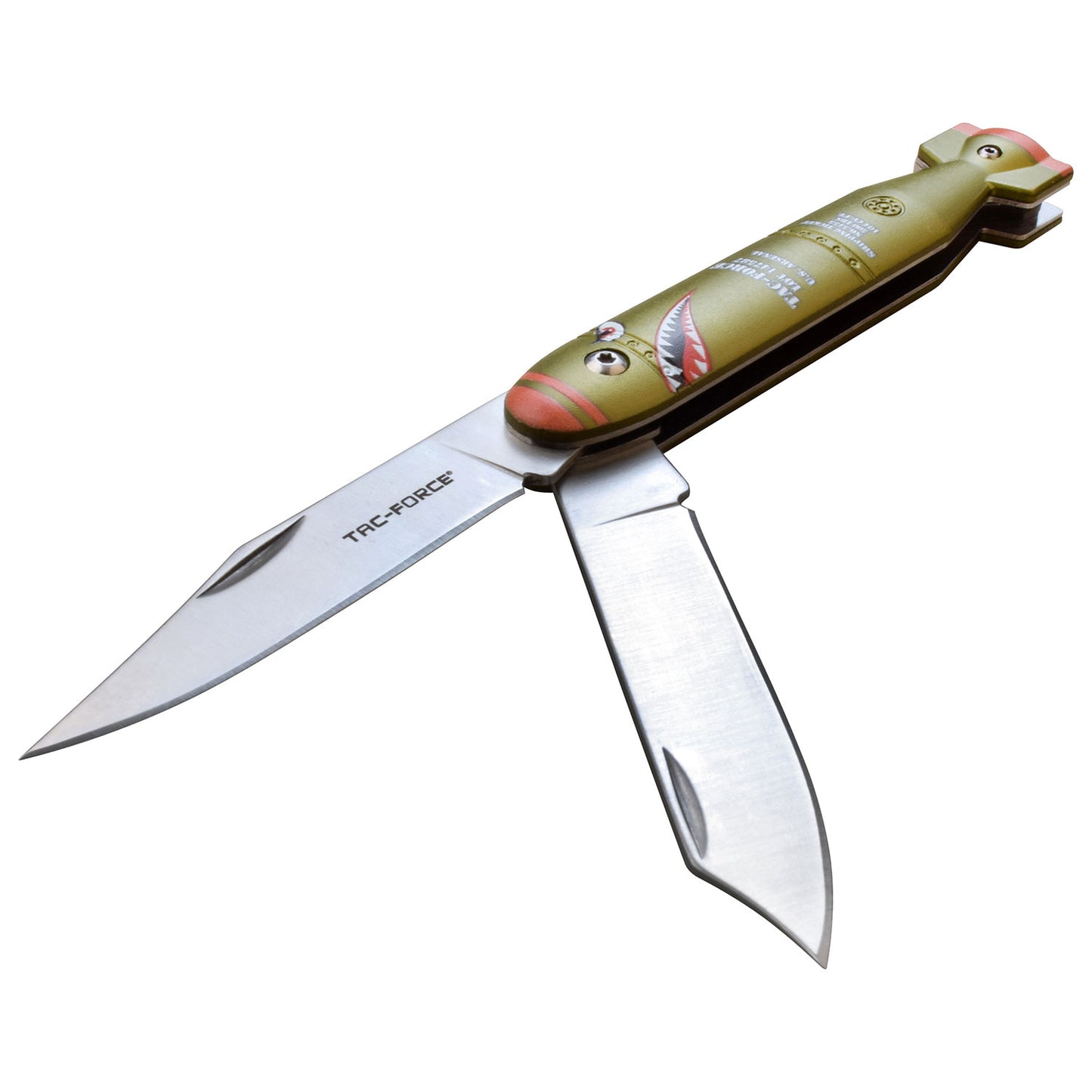 Tac Force- Green Thin Double-Blade Knife- - 