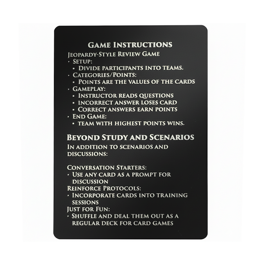 MedEdPrep Paramedic Study Playing Cards