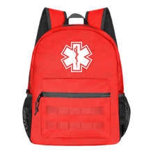 MedTech EMS backpack in red with Star of Life emblem