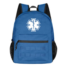 MedTech EMS backpack in blue with Star of Life emblem