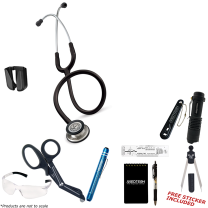 MedTech- Paramedic Basic Clinical Kit- None- Black tube; Stainless Steel Chestpiece