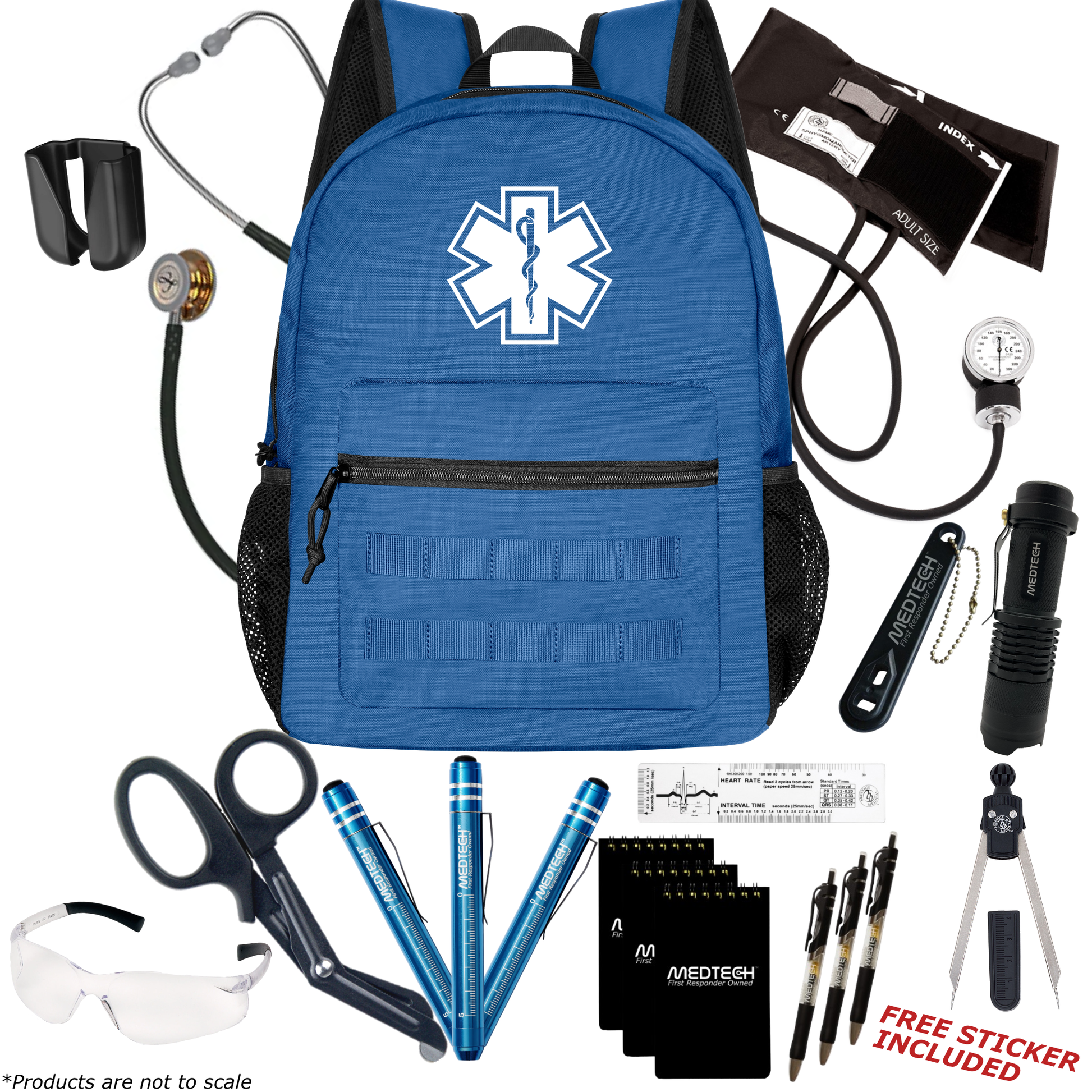 MedTech- Paramedic Premium Clinical Kit- Blue- *Limited Edition* Black Tube; Copper Chestpiece