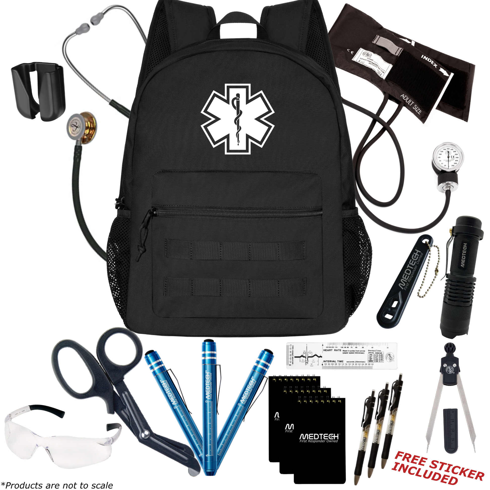 MedTech- Paramedic Premium Clinical Kit- Black- *Limited Edition* Black Tube; Copper Chestpiece