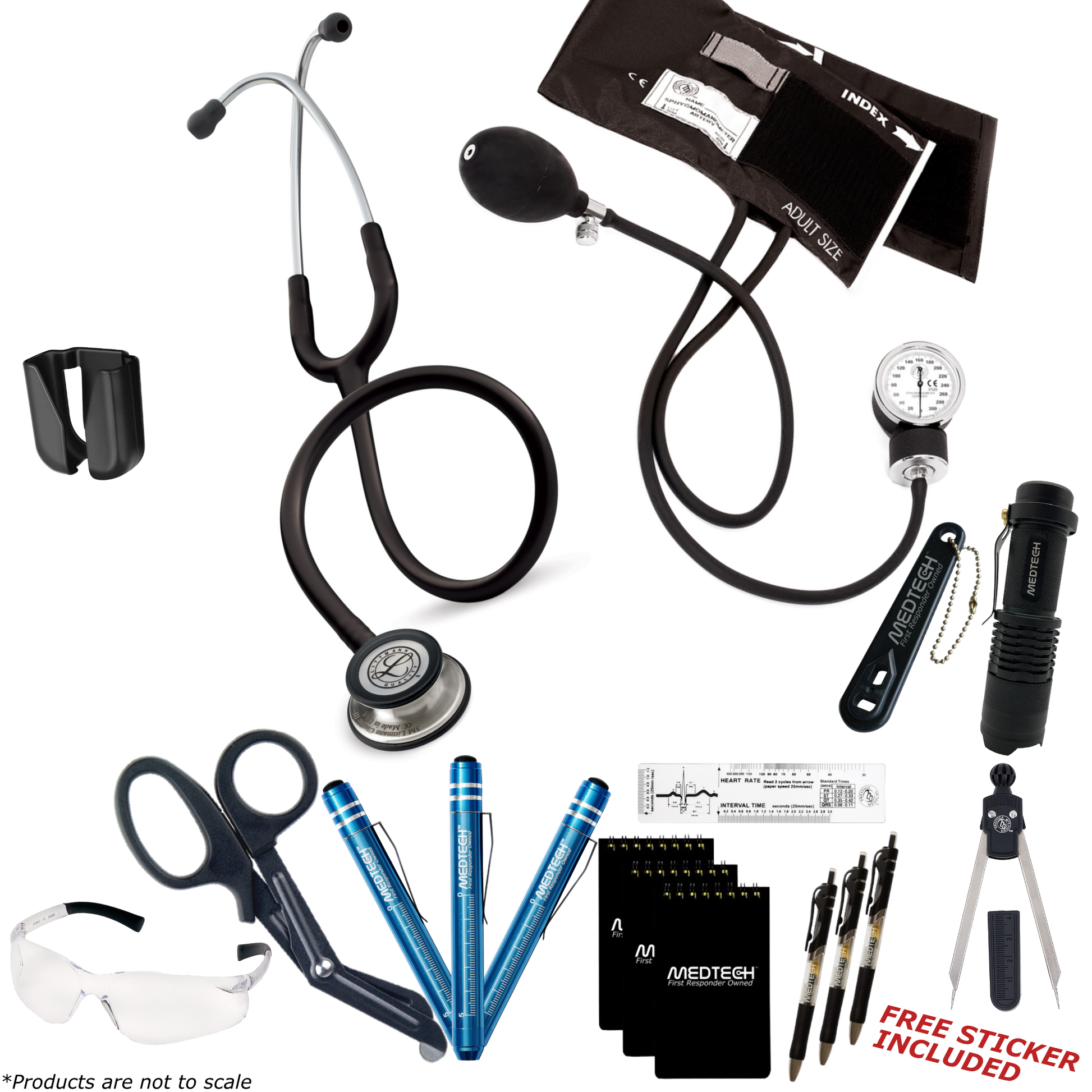 MedTech- Paramedic Premium Clinical Kit- None- Black tube; Stainless Steel Chestpiece