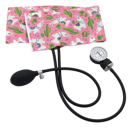 clinical aneroid sphygmomanometer with pink cherry blossom print cuff