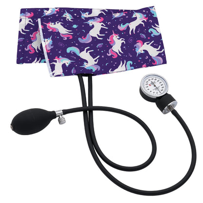 clinical aneroid sphygmomanometer with purple paw print cuff