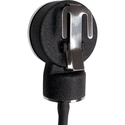 Close-up of a black aneroid sphygmomanometer gauge face