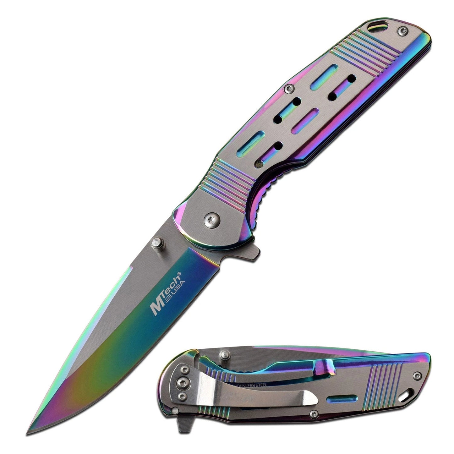 MTech- Rainbow Steel Knife- - 