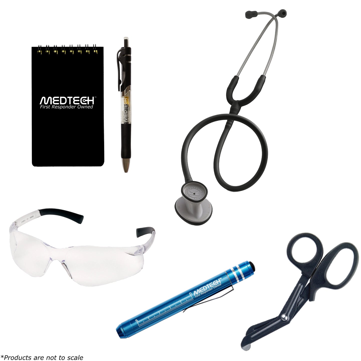 MedTech- The University of Texas at Dallas Paramedic Custom Clinical Kit- No Backpack- Littmann Lightweight II SE (Black)