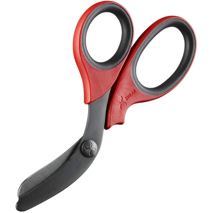 XSHEAR- XShear® 7.5” Heavy Duty Trauma Shears- Red Handle w/ Black Titanium Coated Blades- 