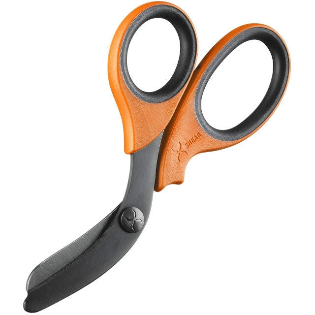 XSHEAR- XShear® 7.5” Heavy Duty Trauma Shears- Orange Handle w/ Black Titanium Coated Blades- 