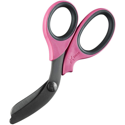 XSHEAR- XShear® 7.5” Heavy Duty Trauma Shears- Pink Handle w/ Black Titanium Coated Blades- 