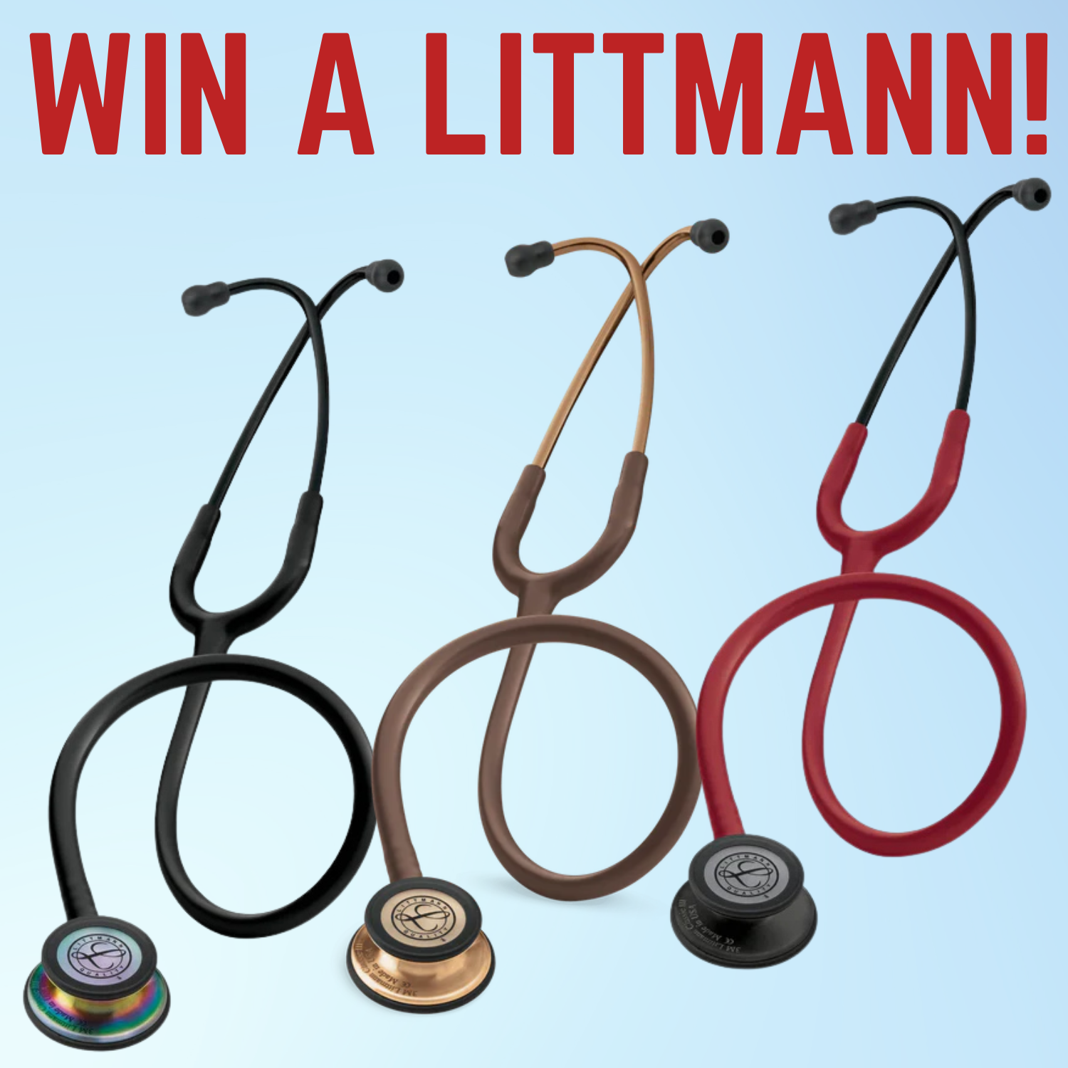 Win a littmann text with images of littmann stethoscopes